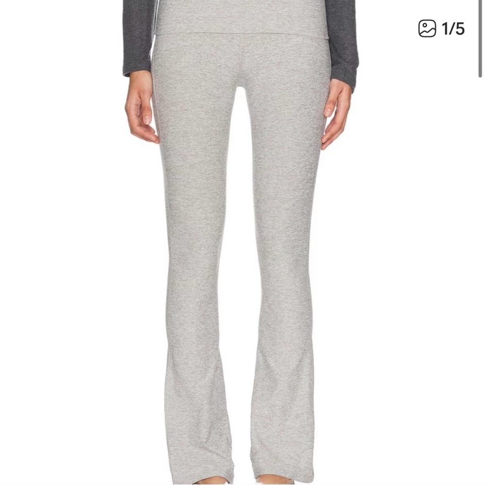 Beyond Yoga| NWT | Space Dye Grey | Fold Over Flared Boot Cut Leggings